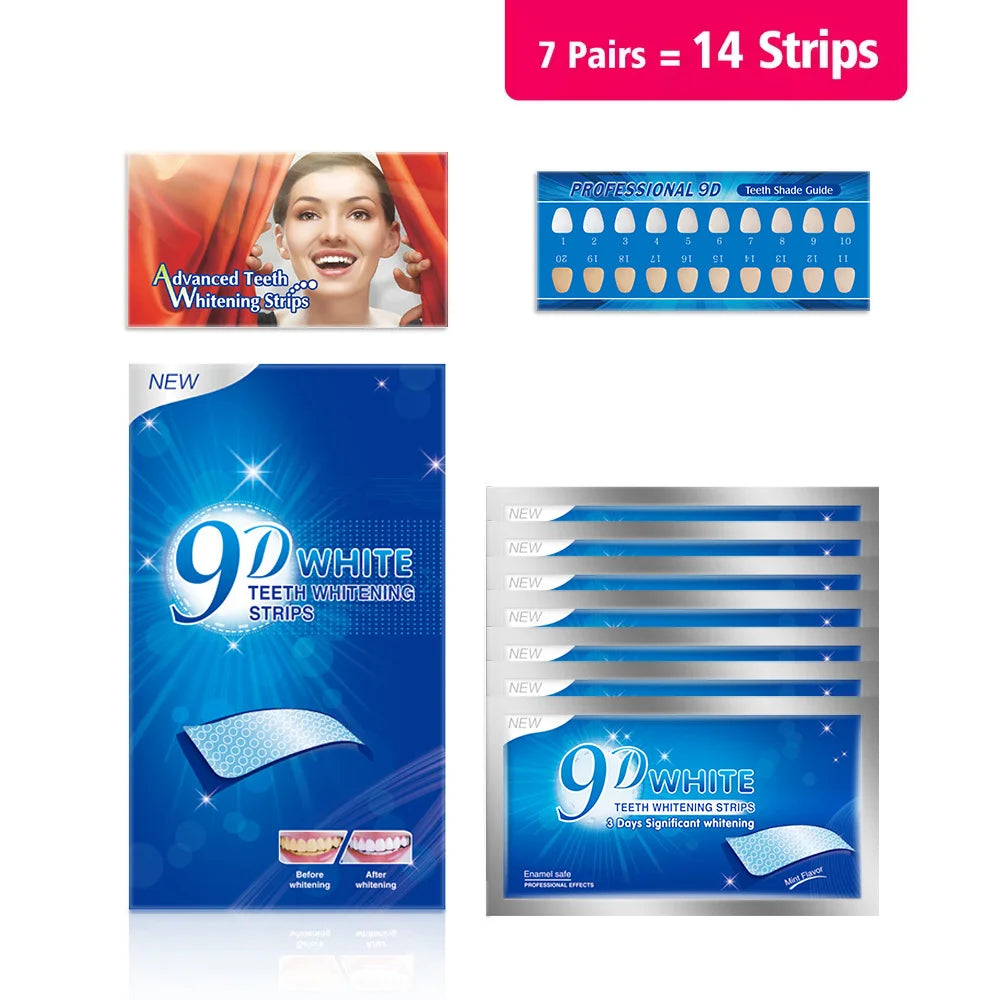 Zahnaufhellungsstreifen, weißes Zahnarzt-Kit, Mundhygiene-Pflegestreifen für Zahnveneers, Zahnarzt-Aufhellungsstreifen 3D/5D/9D