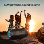zealot-P12 Lautsprecher 60W Bluetooth-Lautsprecher Tragbarer Lautsprecher mit 10 Stunden Spielzeit, Tragegriff, für Camping, Party, TWS, AUX