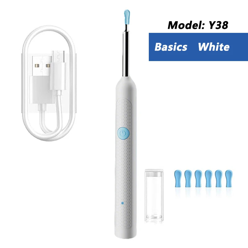 Intelligenter visueller Ohrenreiniger HD Ohrenstäbchen Otoskop USB-C-Ladeendoskop Ohrenschmalzentferner Ohrenschmalz-Entfernungswerkzeug Ohrenschmalz-Minikamera Gesundheitspflege-Set