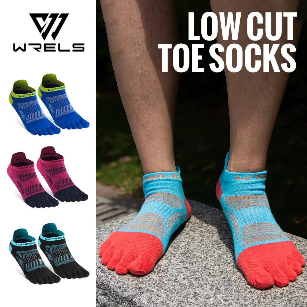 WRELS Zehensocken Laufsocken für Herren Damen Atmungsaktive Fünf-Finger-Socken Hochleistungs-Sport-Fünf-Zehen-Socken Zweitbild