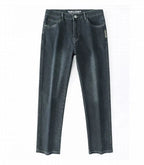 Herren Baggy Jeans Frühling und Herbst Lässige Gerade Stretch Vielseitige Weite Business Denim Hose Bequeme Loose Hose