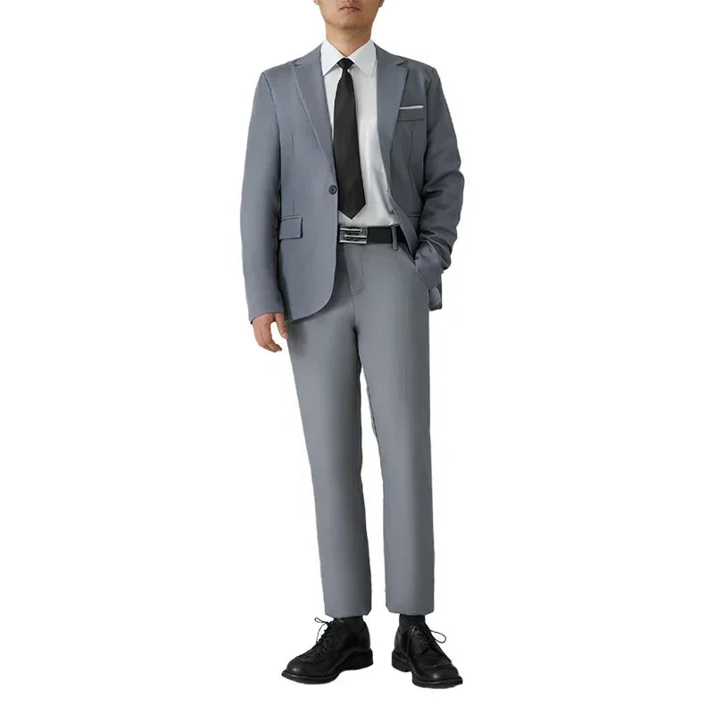 S-8XL Anzug Herrenmode Casual Outdoor (Blazer + Hose) Gentleman Business Hochzeit Slim-fit Formeller Britischer Stil Hochzeitsanzug