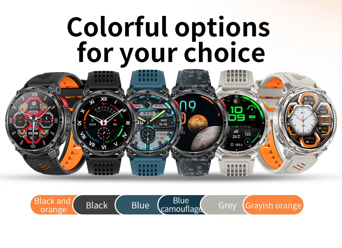 2026 Neue T-Rex3 Pro 1100mAh Akku Smartwatch GPS-Route 5ATM Wasserdicht Sport Lauf-Tracker Outdoor Kompass Militär-Smartwatch
