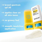 SPF50+ Matte Sunscreen Stick - Waterproof, Refreshing, Hydrating, UV Protection Sunblock Isolation Cream for Face Body Daily Use