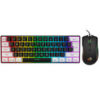 Neues kabelgebundenes 61-Tasten-Tastatur-Set in Weiß-Schwarz, RGB-Gaming-Maus, Büropaket, Tastatur-Maus-Kombinationen mit Hintergrundbeleuchtung für PUBG-Gamer