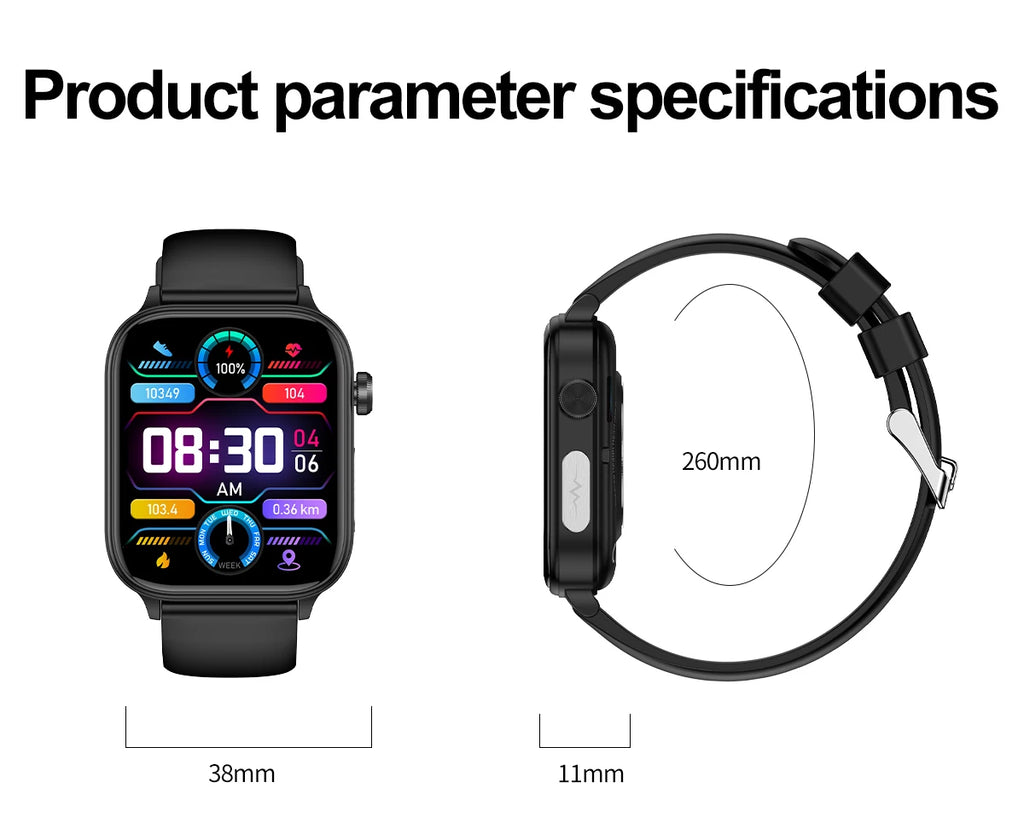 2025 Neue KI-Diagnose Blutfette Harnsäure Körperzusammensetzung Test Smartwatch für Herren EKG+PPG Bluetooth Anruf Gesundheits-Smartwatch