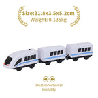 Holz Eisenbahn Lokomotive Magnetische Elektrische Auto Zug Spielzeug Passend für Biro Holz Diecast Slot Schienenbahn Weihnachten Geschenk