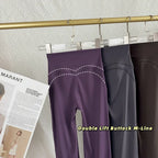 Damen High-Waist Schlag-Yogahosen Bequeme Pilates-Laufleggings Stylische Fitness-Sporthosen