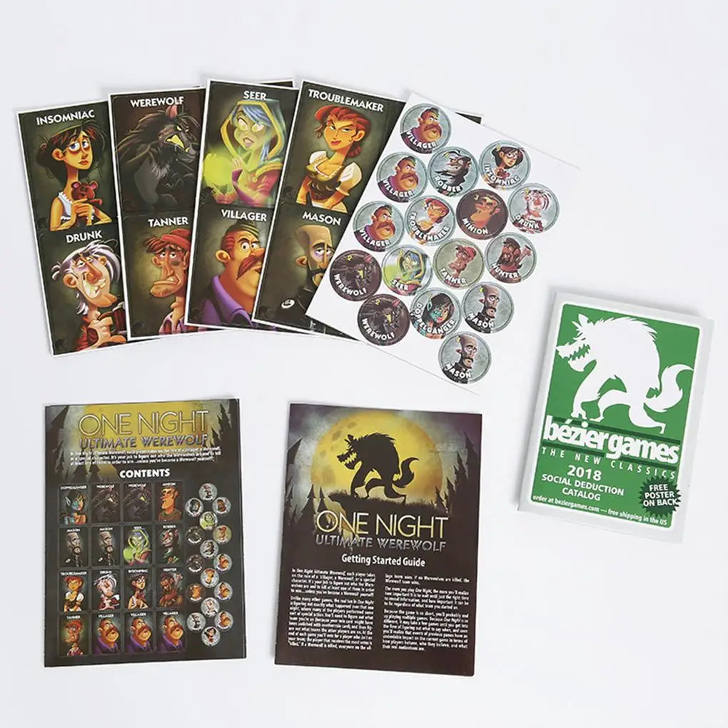 Brettspiele One Night Ultimate Werewolf Spielkarte Daybreak Vampir Alien Bonusrollen Party Zuhause Spielkarten Papierspielkarte