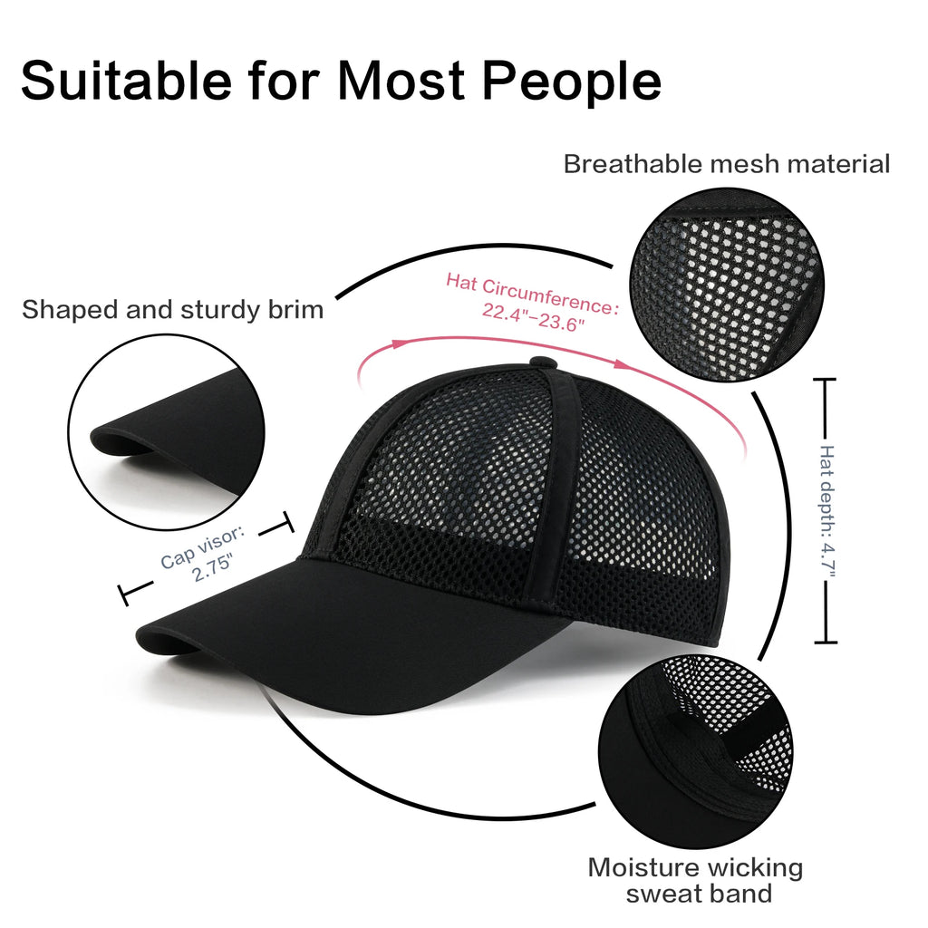 VOBOOM Breathable Full Mesh Baseball Cap for Men Women Lightweight Trucker Sports Hats  Quick Dry Outdoor Running Cap