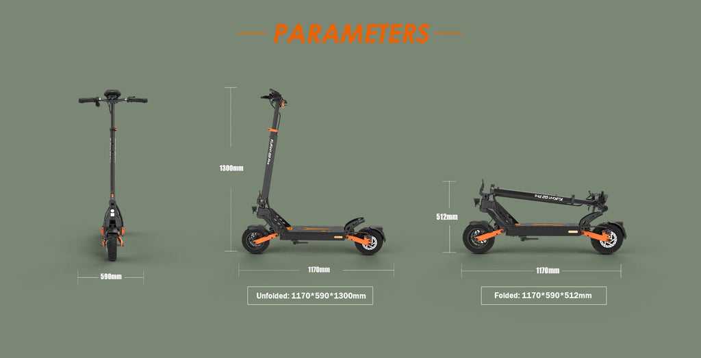 EU-Lager KuKirin G2 Pro (VMP) Elektroroller 48V 15.6Ah Akku 500W Motor 25km/h Max. Geschwindigkeit 55km Reichweite Original Tretroller