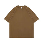 Sommer Baumwolle Strapazierfähiges 300-Gramm-T-Shirt aus amerikanischer Reinbaumwolle für Herren mit kurzen Ärmeln, lässiges Basic-Oberteil, Oversized T-Shirt