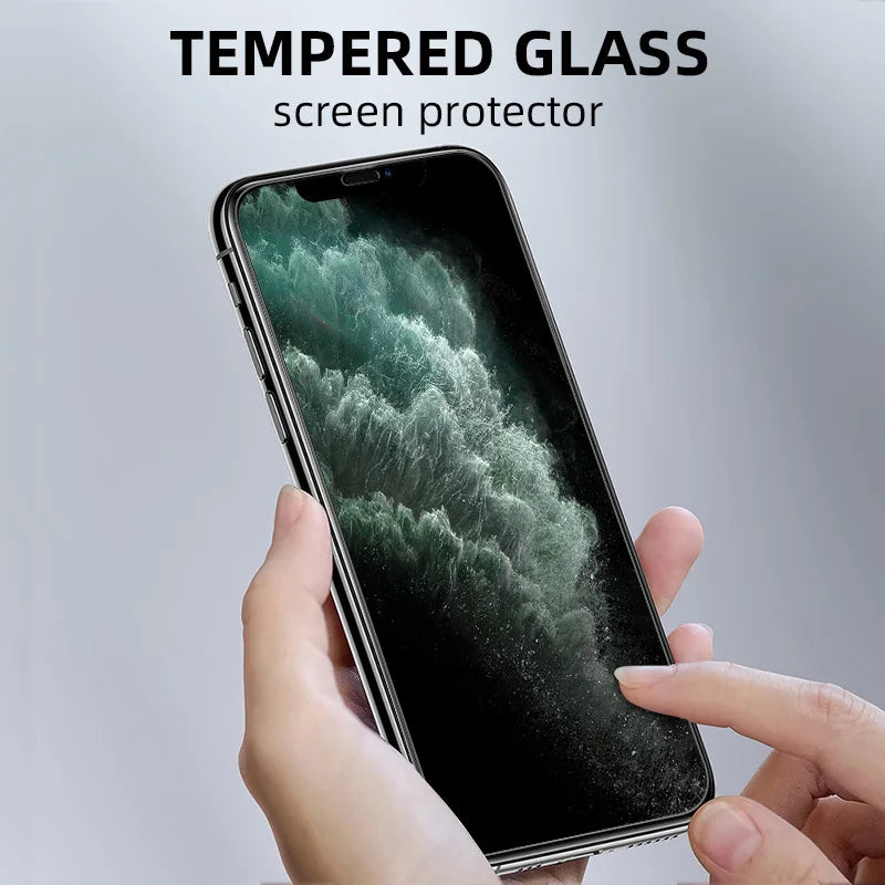 1-5 Stücke 9D Full Cover Panzerglas für iPhone 17 16 15 11 12 13 14 Pro Max 16E Displayschutzfolie für iPhone 13 Mini XR X XS Max