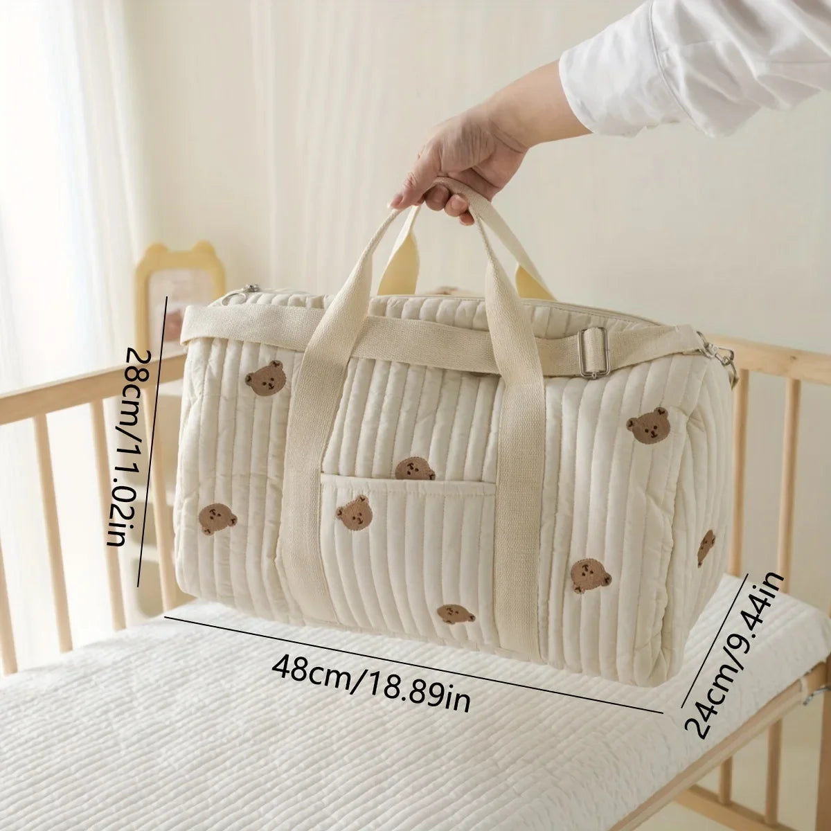Große Wickeltasche Umstands-Baby-Windel-Aufbewahrungstasche Großes Fassungsvermögen Babyartikel-Organizer Damen-Reisetasche Multifunktionale Handtasche