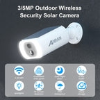 ANRAN 2K Solar-Überwachungskamera 3/5MP Outdoor Funk 2.4G WIFI Kamera Akku-Cam Flutlicht Farbe Nachtsicht NVR kann nicht hinzugefügt werden