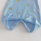 2026 Neue Sommer-Babykleidung 0-2 Jahre Cartoon-Print Ärmelloser Polo-Strampler Atmungsaktives Mesh-Gewebe mit Knopfleiste und Druckknopfverschluss