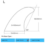 3PCS/Set F II G7 Size Surf Fin Fiberglass Honeycomb With L Size Hot Sell Surfing Tri Fins Water Sports