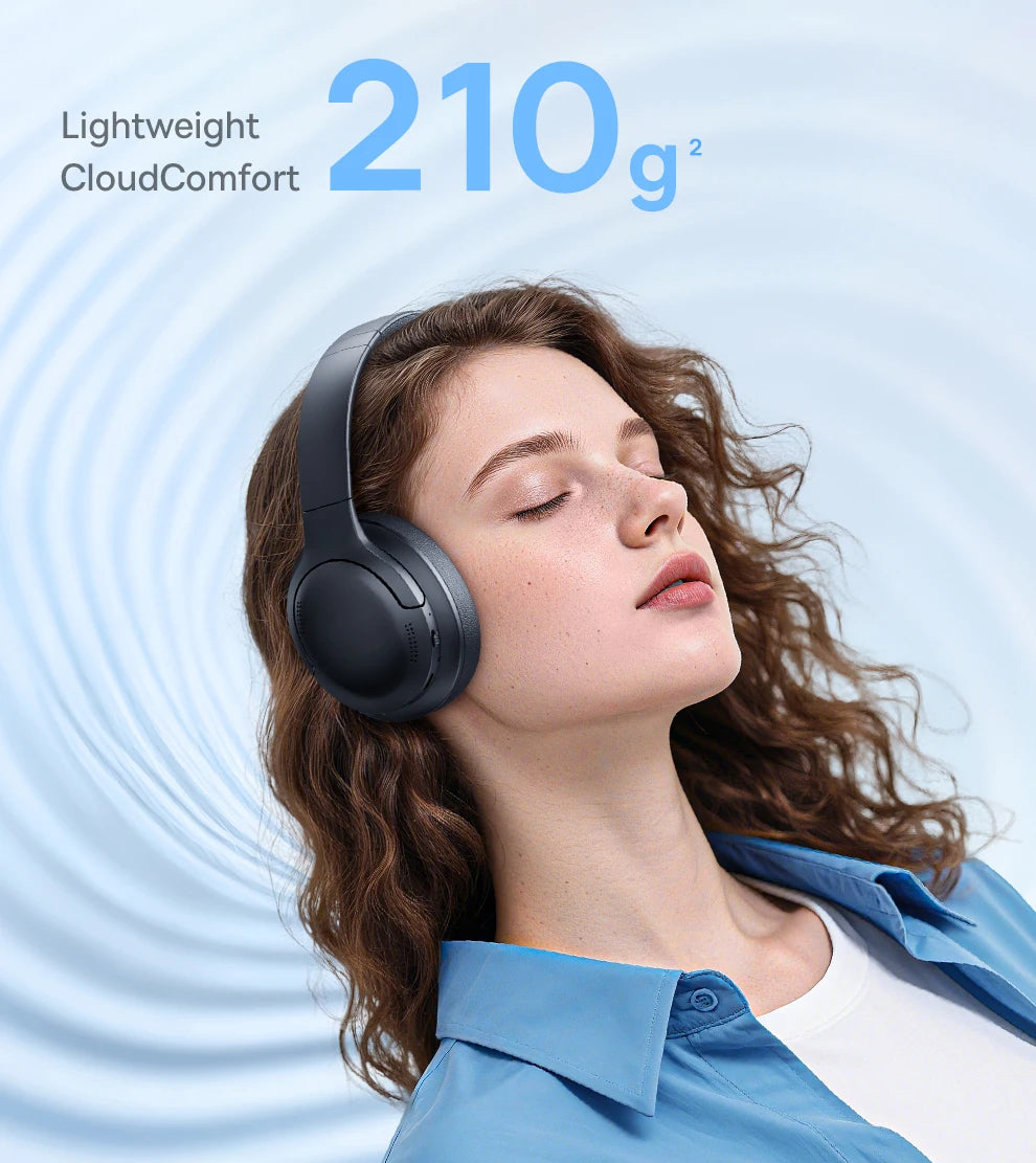 Baseus BH1 Lite Kabellose Kopfhörer Bluetooth 6.0 ENC Klare Anrufe Super Bass Hit Kopfhörer 80 Stunden Spielzeit Over-Ear Headset