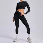 Nahtlose Yoga-Sets Sport-Fitness Hochbund-Hüfthebe-Formhose Rückenfreier BH-Anzug Workout-Gym-Leggings-Sets für Damen