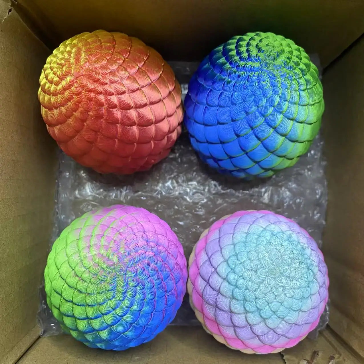 4tlg/Set 3D-gedrucktes Schlangen-Überraschungsei als Dekoration, flexible Gelenke, das beste Geschenk für 3D-Druck-Enthusiasten