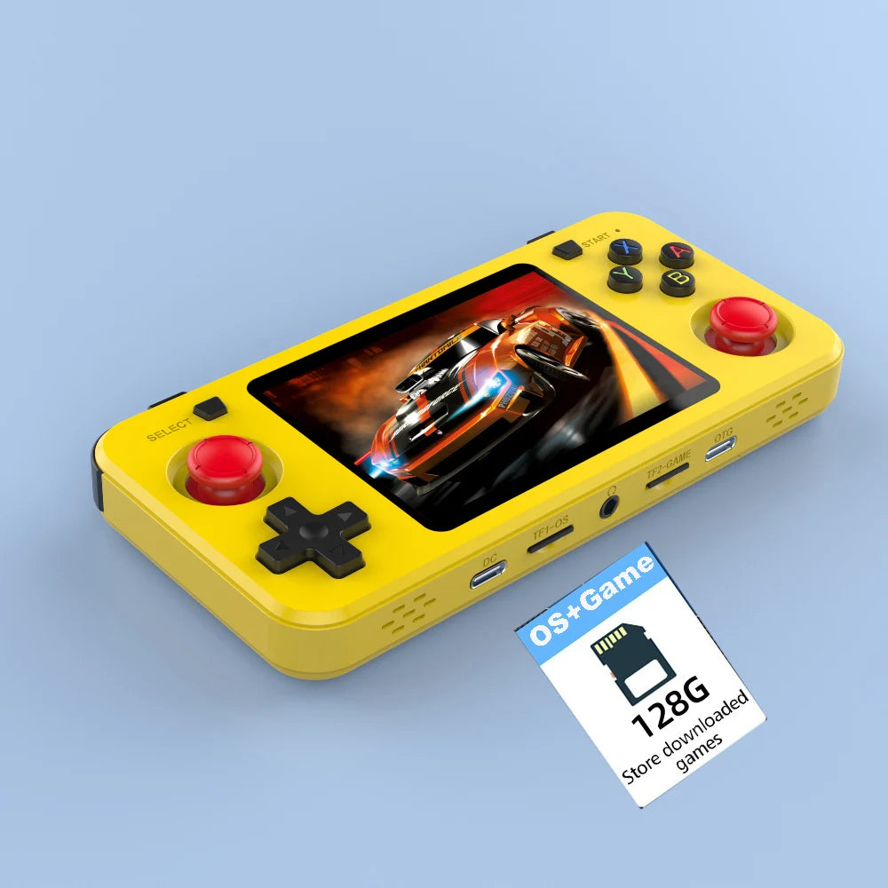 R36H ARKOS Retro Handheld-Spielekonsole Tragbarer 64G 128G Pocket-Videoplayer 3,5 Zoll IPS-Bildschirm R36S quer Kindergeschenk