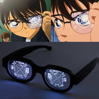 Japan Anime Detektiv Conan LED-Leuchtbrillen Farbwechsel lustige Leuchtbrillen Crossdresser-Brillen Cosplay Männer Neuheiten-Kostüme