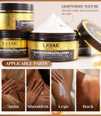 LKIAE Ultra Glutathione Kollagen Haut Leuchtende Körpercreme, 24-Stunden Intensive Feuchtigkeit, Aufhellend, Tiefenpflege & Glanz, 200ml