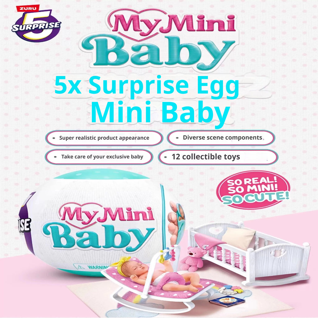 Zuru 5 Surprise My Mini Baby Miniatur-Babypuppen Sammelbares Überraschungs-Ei mit 12 verschiedenen Modellen, auf Lager, Spielzeuggeschenk für Kinder
