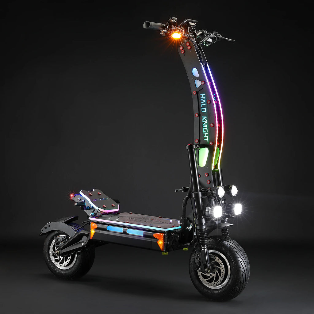 HALO KNIGHT T107Max 72V 8000W Elektroroller für Erwachsene, schnell, 120km/h, Leistungsstarker Doppelmotor, E-Scooter, Top E-Scooter