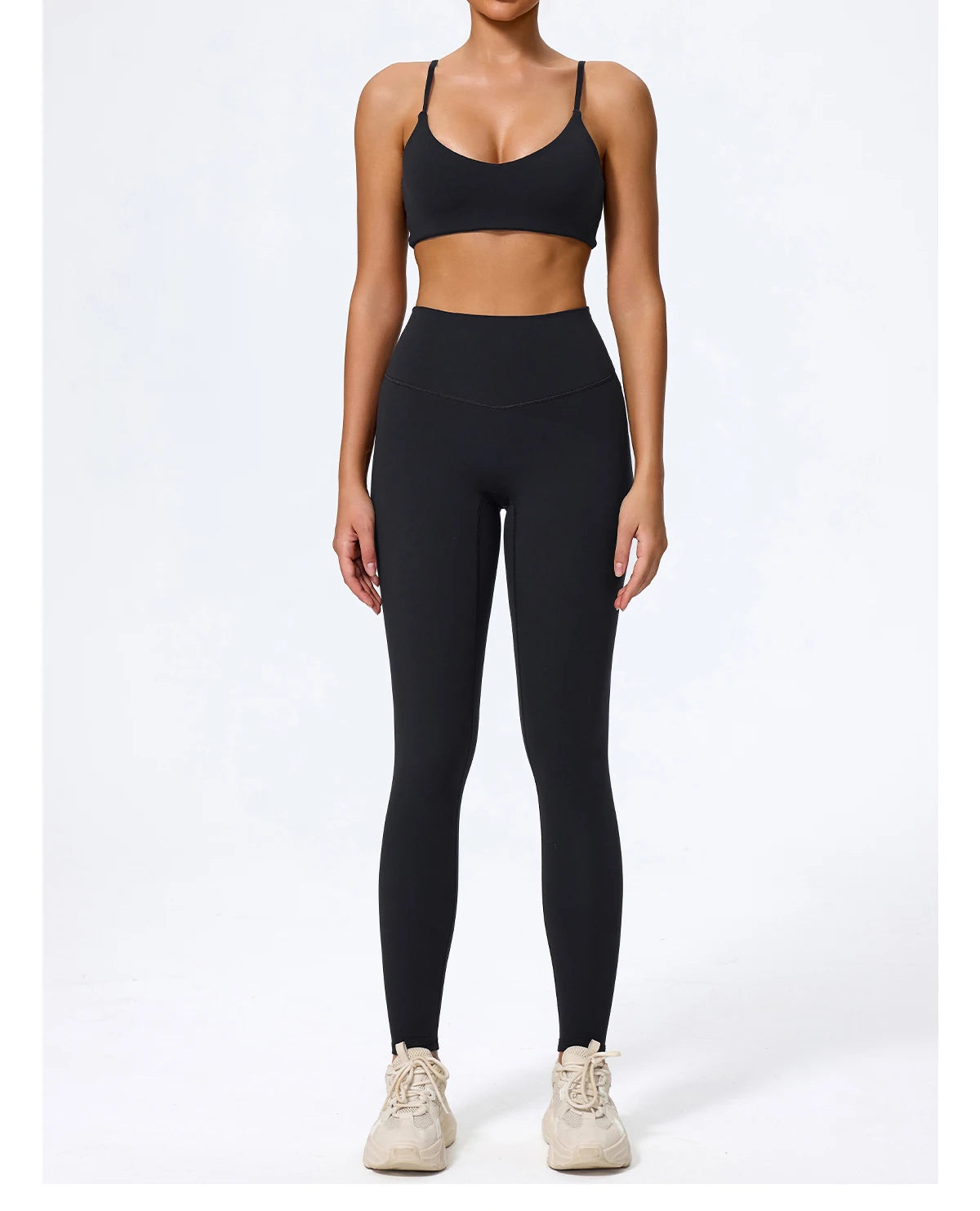 Hearuisavy Sommer Superweiches 2-teiliges Damen-Sportshorts-Set atmungsaktives Fitness-Yoga-BH Freizeit-Push-Up-Workout-Crop-Top