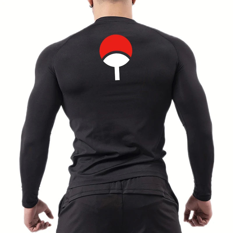 Grafische Kompressionsshirts für Herren, athletisch, schnell trocknend, Rash Guard, dehnbar, Baselayer, Unterhemden, Fitnessstudio, Workout, Lauf-T-Shirt-Oberteile