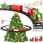 VATOS Hängender Weihnachtszug Spielzeug mit Licht und Sound, Zug um den Weihnachtsbaum, Dekoration, Geschenk, Indoor-Spielzeug für Kinder