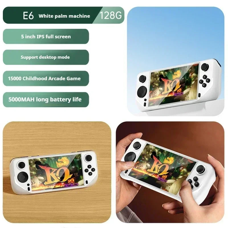 E6 Handheld-Spielemaschine konkurriert mit der neuen großen 3D-Handheld-Spielekonsole mit 5-Zoll-Großbildschirm, tragbare Spielekonsole
