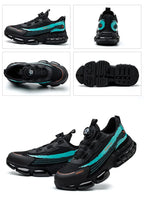Herren Arbeitsschuhe Drehverschluss-Arbeitssneaker Schutzschuhe Industrie-Sicherheitsschuhe Durchtrittsicher Anti-Smash Stahlkappen-Schuhe