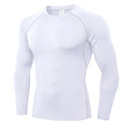 Herren Kompressionsshirts Langarm Workout Gym T-Shirt Laufshirt Cool Dry Sport Unterhemd Sportlicher Baselayer