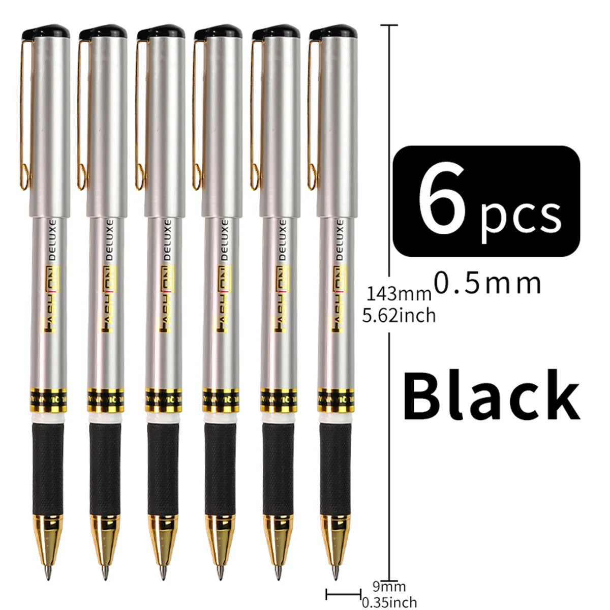 Gelschreiber, hohe Kapazität, schwarze/blaue Tinte, 0,5 mm, hervorragende Qualität, sehr gute Schreibeigenschaften, Geltintenstifte, Büro- und Schulbedarf, neutraler Stift