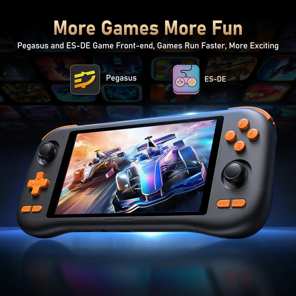 K56 Android 14 tragbare Gaming-Konsole mit 5,5-Zoll-Touchscreen und über 50 Retro-Videospiel-Emulatoren für DC/MAME/SS