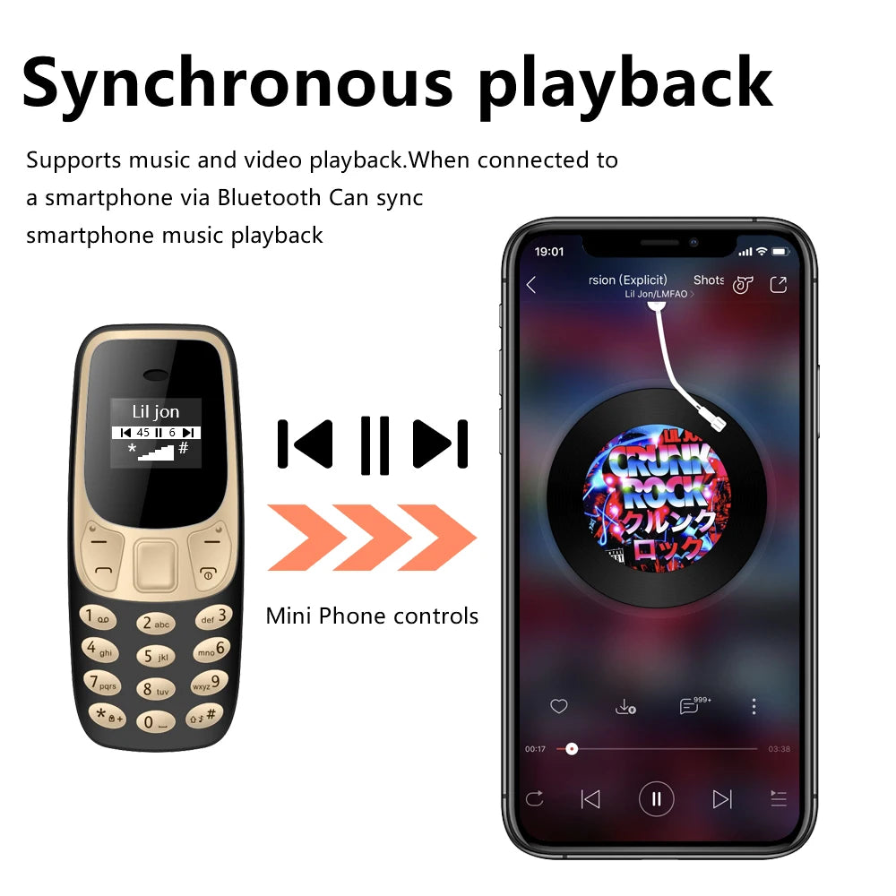 SERVO BM10 Mini-Handy 2 SIM-Karten Bluetooth-Kopfhörer Stimmwandler Dialer Geringe Strahlung Tonaufnahme Kleines Mobiltelefon