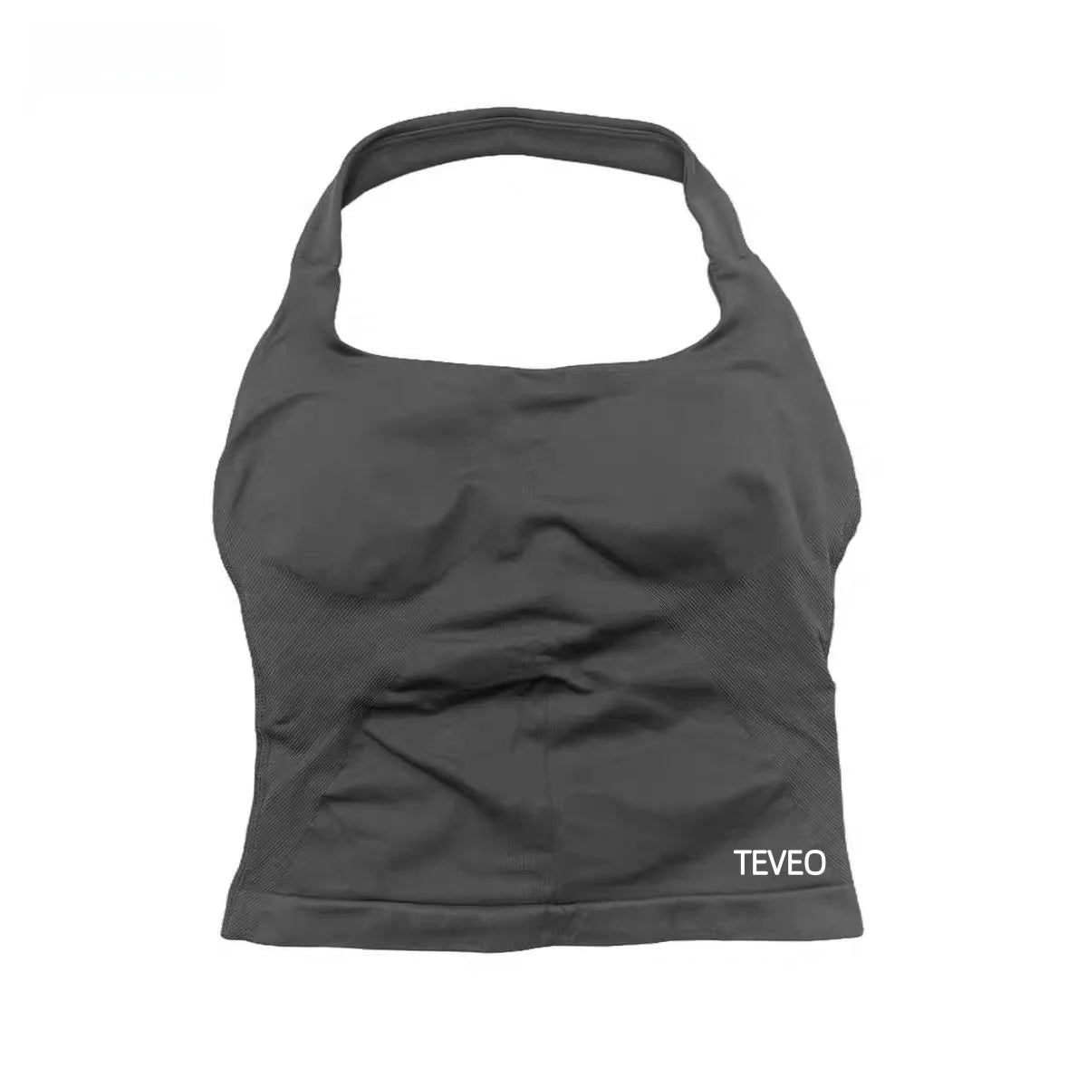 2025 TEVEO Neuer hochfester, elastischer BH, vollständig Neckholder, rückenfrei, Yoga