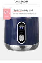 Elektrische Orangenpresse Tragbarer Zitrusentsafter Fruchtsaftpresse Fruchtfleischabscheider Entsafter USB-Ladefunktion 600 ml Smoothie-Mixer