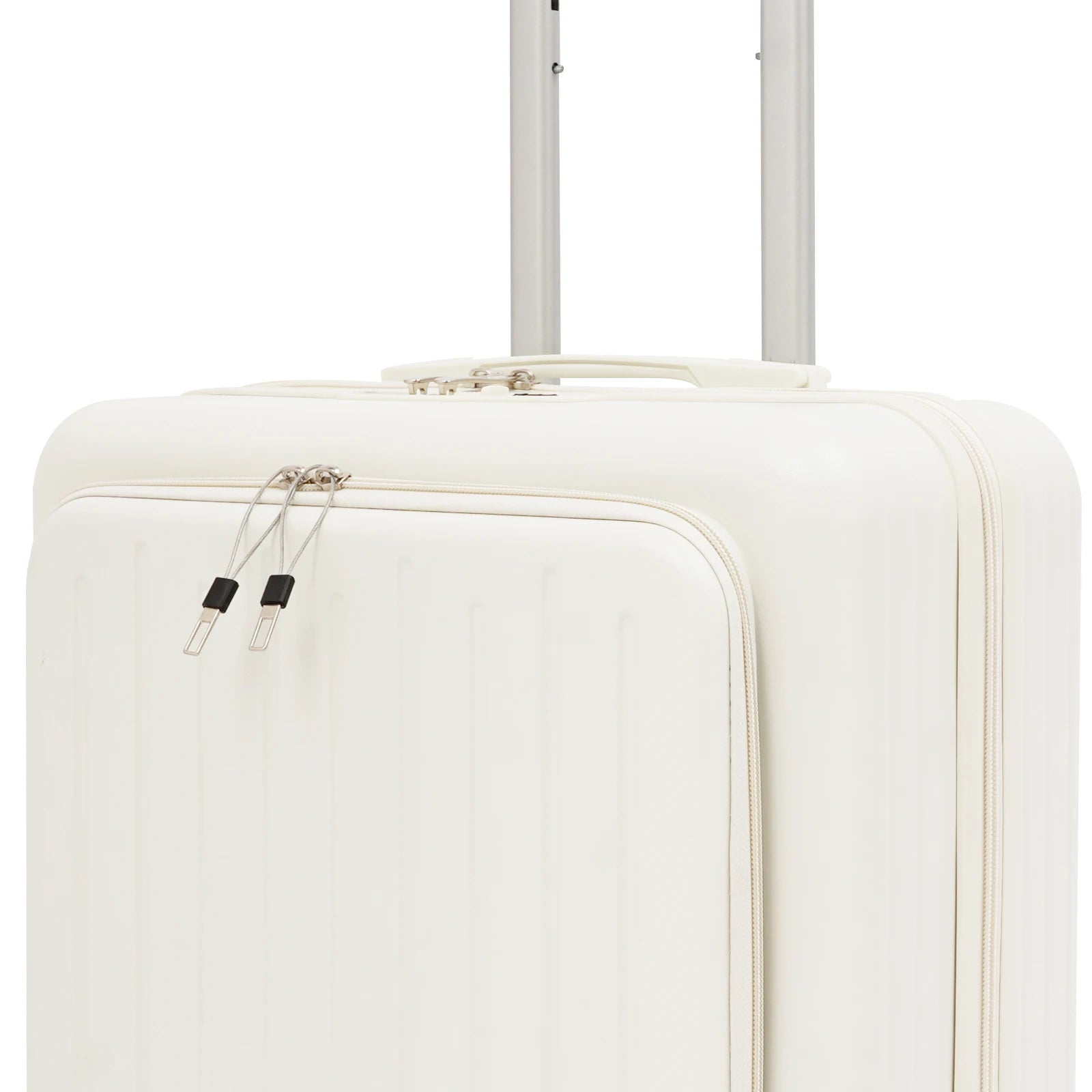 Handgepäck Roller Koffer Trolley 18" ABS-Schale Kabinengepäck Frontfach Multifunktionsräder Erweiterbar