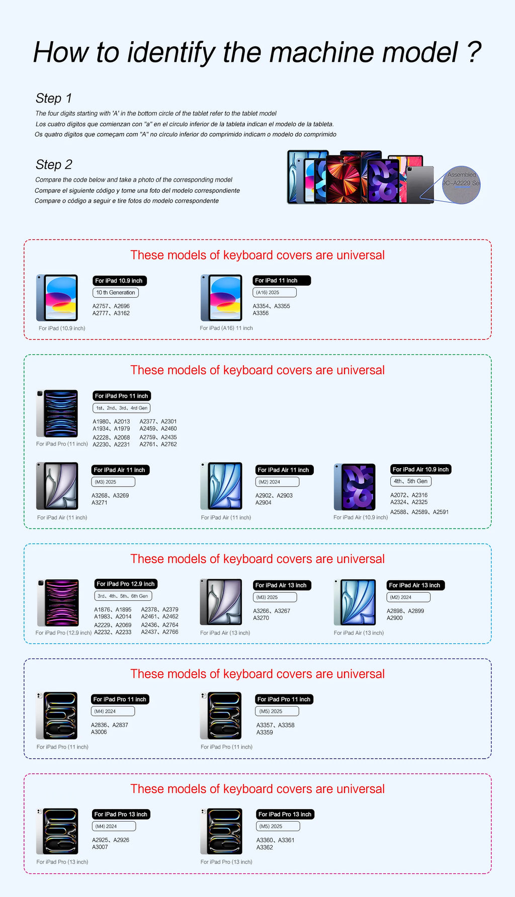 TouchPad Magic Keyboard für iPad Air 11 13 M4 2026 M3 M2 iPad 10 10. Gen. Air 4 5 6 iPad Pro 11 12,9 13'' M5 M4 Smart Cover Hintergrundbeleuchtung