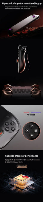 Ayn Odin 2 Portal Retro Handheld-Spielekonsole | 7" 120Hz Display, 8 Gen 2, 8000mAh Portable Videospielkonsole als Geschenk