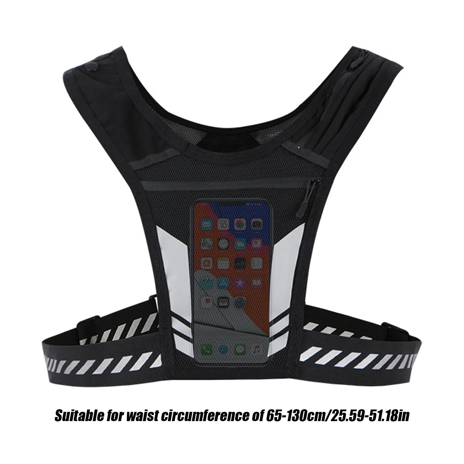 Ultraleichte Laufweste mit Handytasche Trinkflaschenhalter Atmungsaktiver Trinkrucksack für Outdoor-Radfahren Wandern Trail