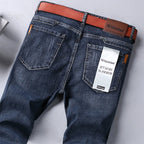 Wthinlee Business Men Jeans Casual Straight Stretch Fashion Classic Blue Black Work Denim Trousers Spring Summer Brand Clothing