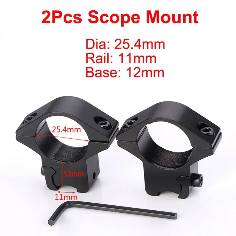 2 Stück Zielfernrohrmontagering für Durchmesser 25,4 mm 30 mm 35 mm taktisches Zielfernrohr Taschenlampe 11 mm 20 mm Picatinny-Schienenmontagezubehör