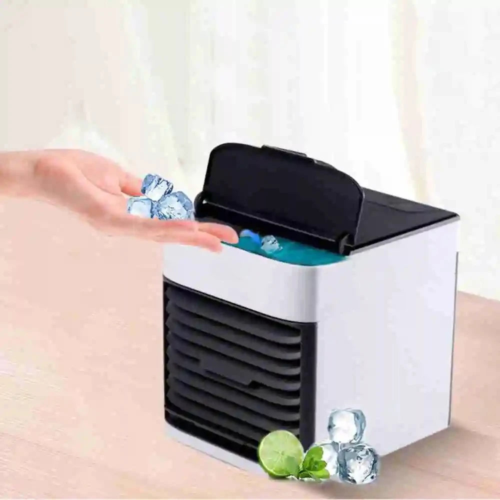 Mini Klimaanlage Tragbar USB mit Luftbefeuchter, Eiskühlung, perfekt für die Sommerhitze, ideal für Schreibtische und kleine Räume. Zweitbild