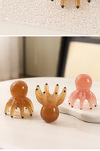 Resin Octopus Massage Comb Head Meridian Scraping Scalp Massage Brush Acupuncture SPA Gua Sha Massage Comb Fatigue Relief