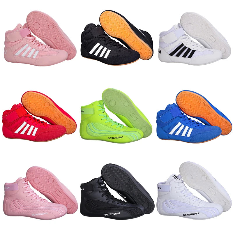 Professionelle Männer Frauen Wrestling-Stiefel 5 Farben Boxschuhe Paare rutschfeste Sneakers Herren atmungsaktive Wrestling-Stiefel