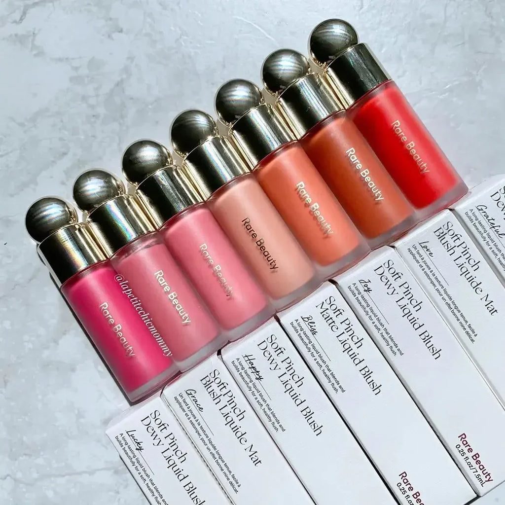Rare Beauty Melting Cream Blush Make-up Matt Perlmutt Textur Glitzer Rouge Highlighter Hell nähren befeuchten Lipgloss